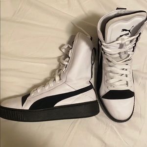 PUMA White and Black Boxer Sneaker